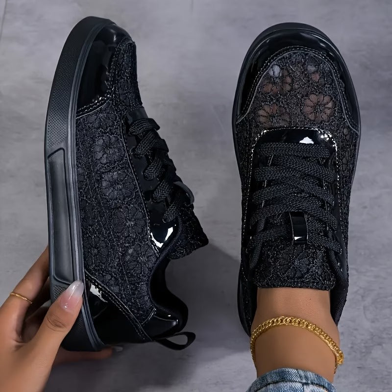 Floral Lace Trainers