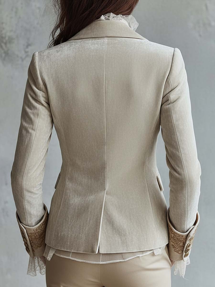 Women's Embroidered Tailored Blazer