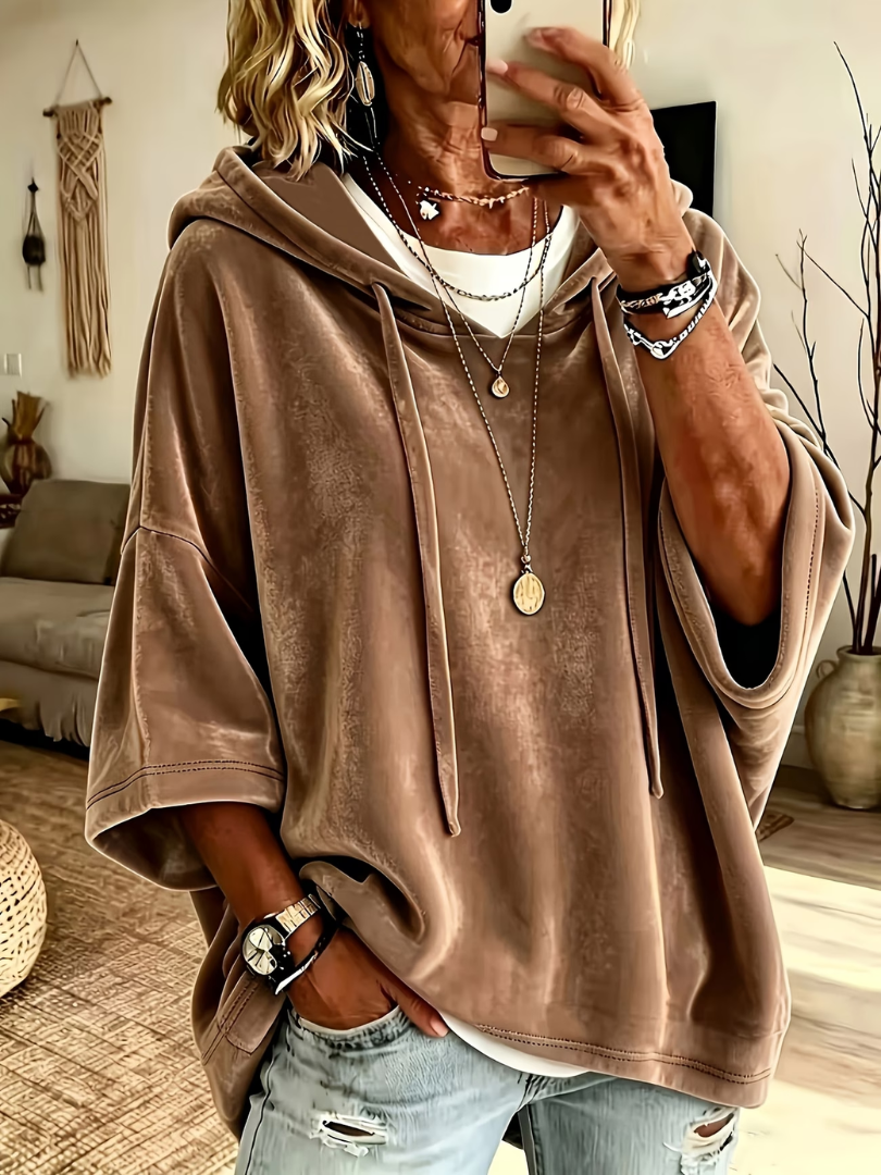 Noemi | Luxury Velour Oversized Hoodie