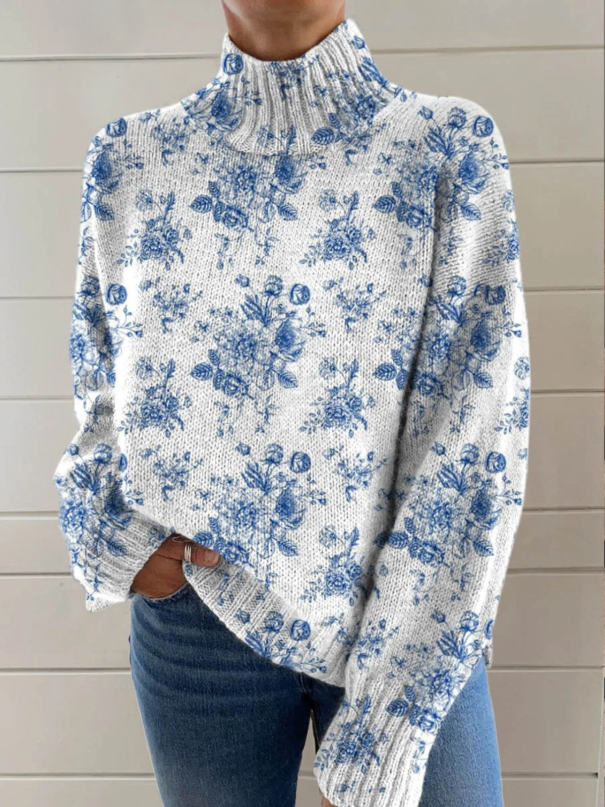 Ruby | Blossom Roll Neck Jumper