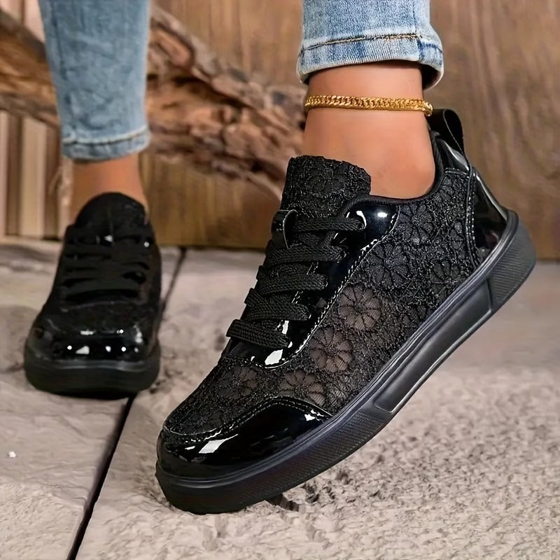 Floral Lace Trainers