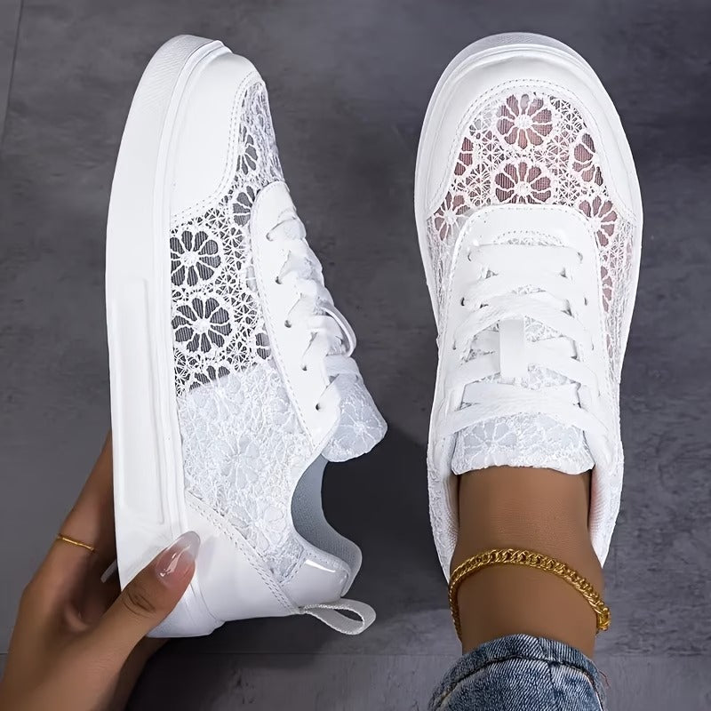 Floral Lace Trainers