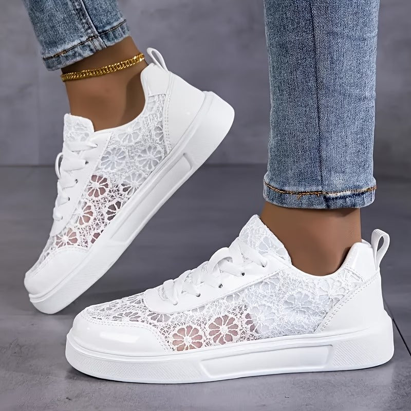 Floral Lace Trainers