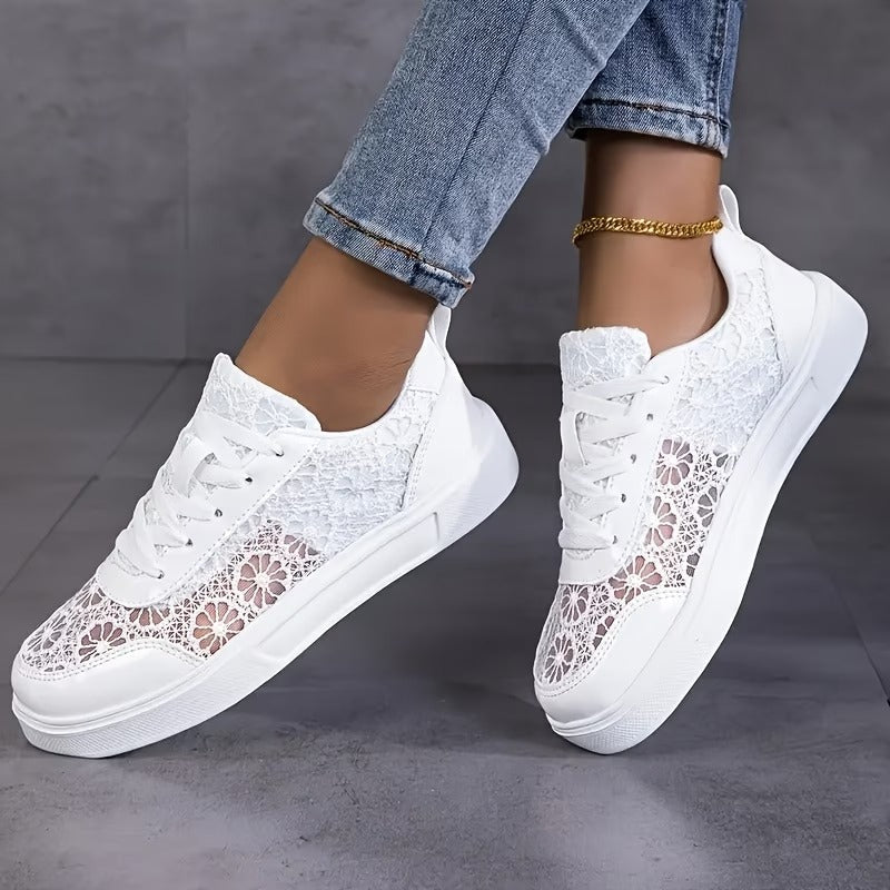 Floral Lace Trainers