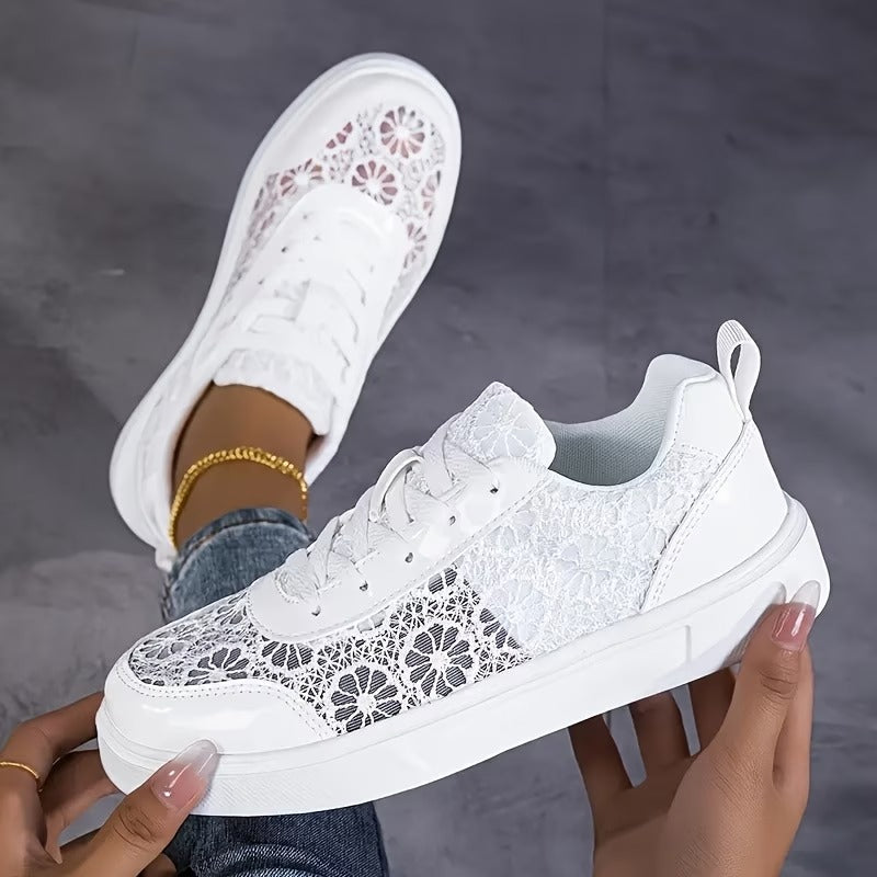 Floral Lace Trainers