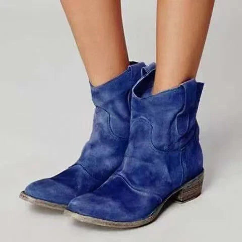 Charlotte | Suede and Cotton Ankle Boots