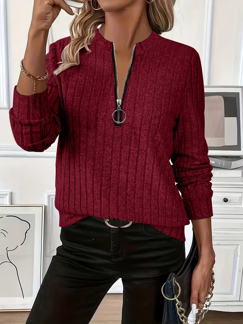 Sylvia™ | Comfortable Half-Zip Jumper
