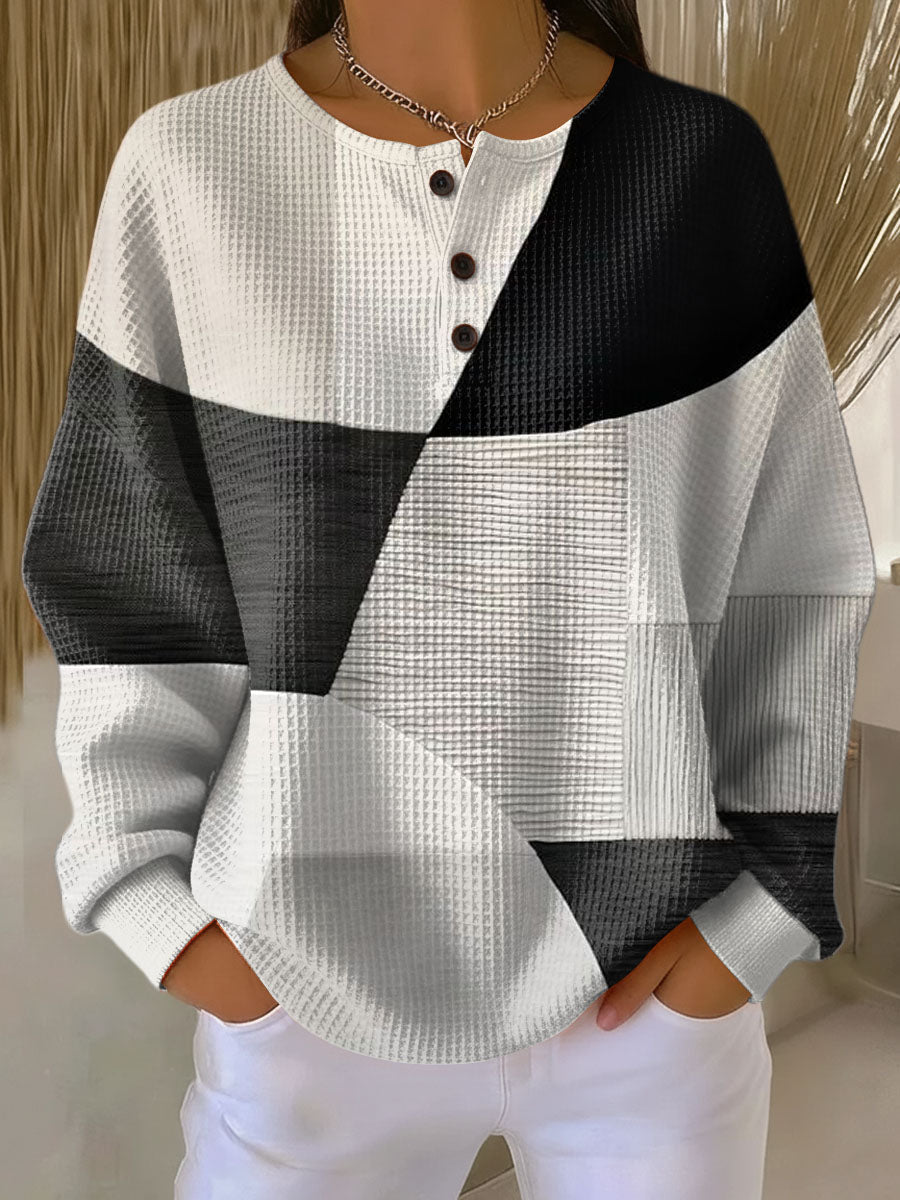 Margaret | Colour-Block Waffle Knit Jumper