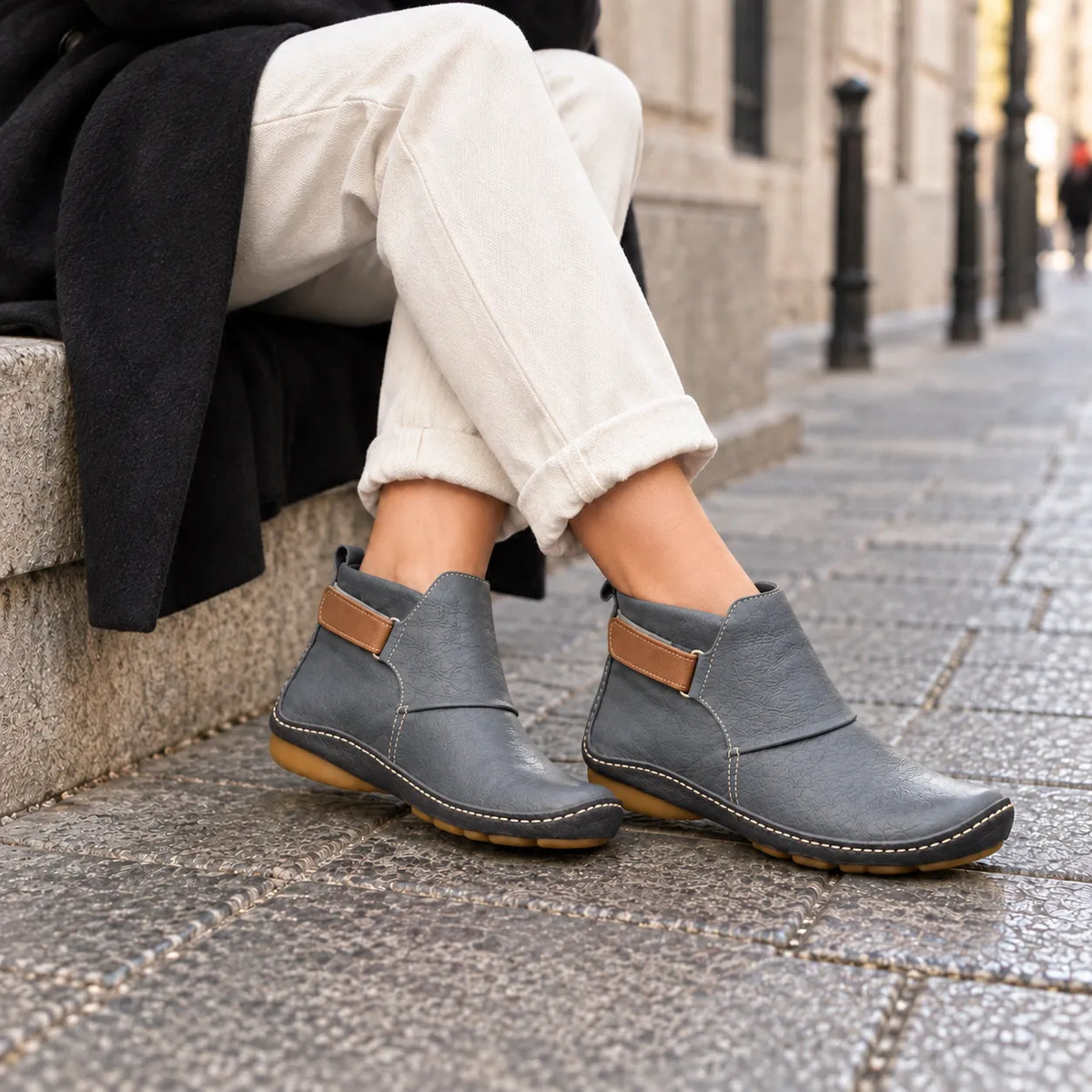 Retro Leather Ankle Boots