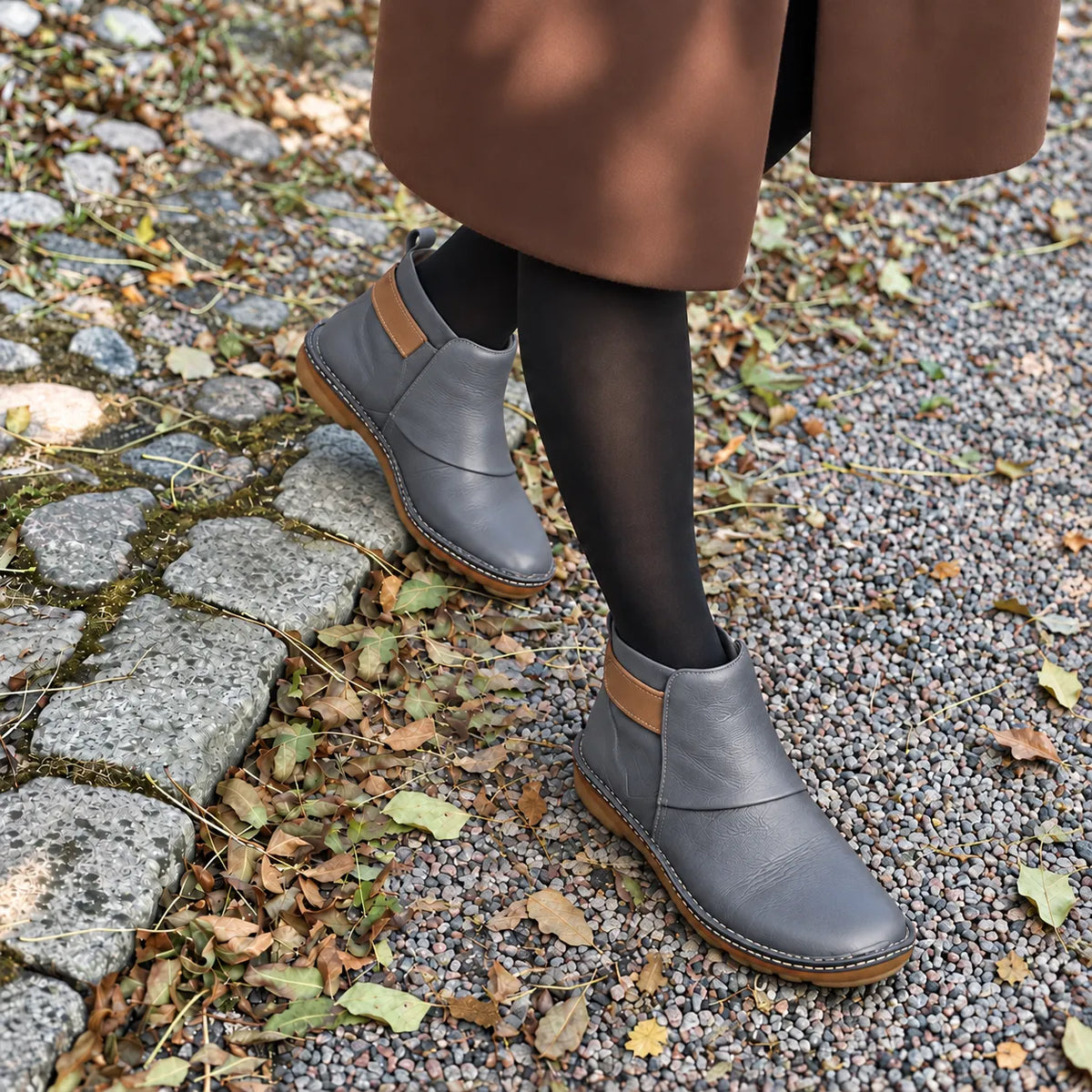 Retro Leather Ankle Boots