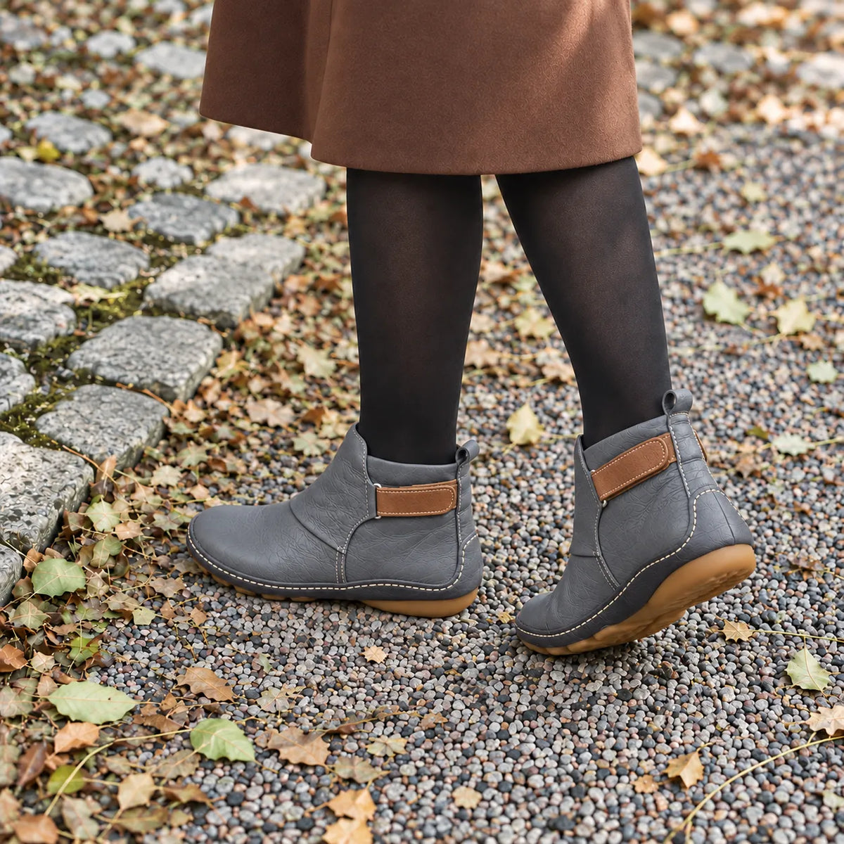 Retro Leather Ankle Boots