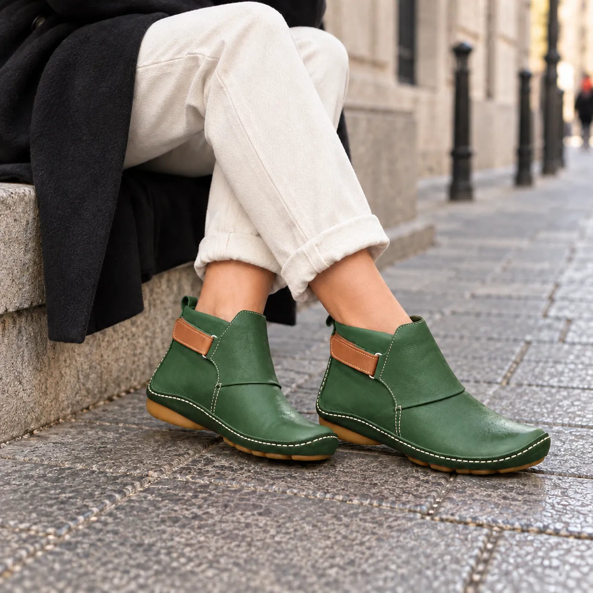 Retro Leather Ankle Boots
