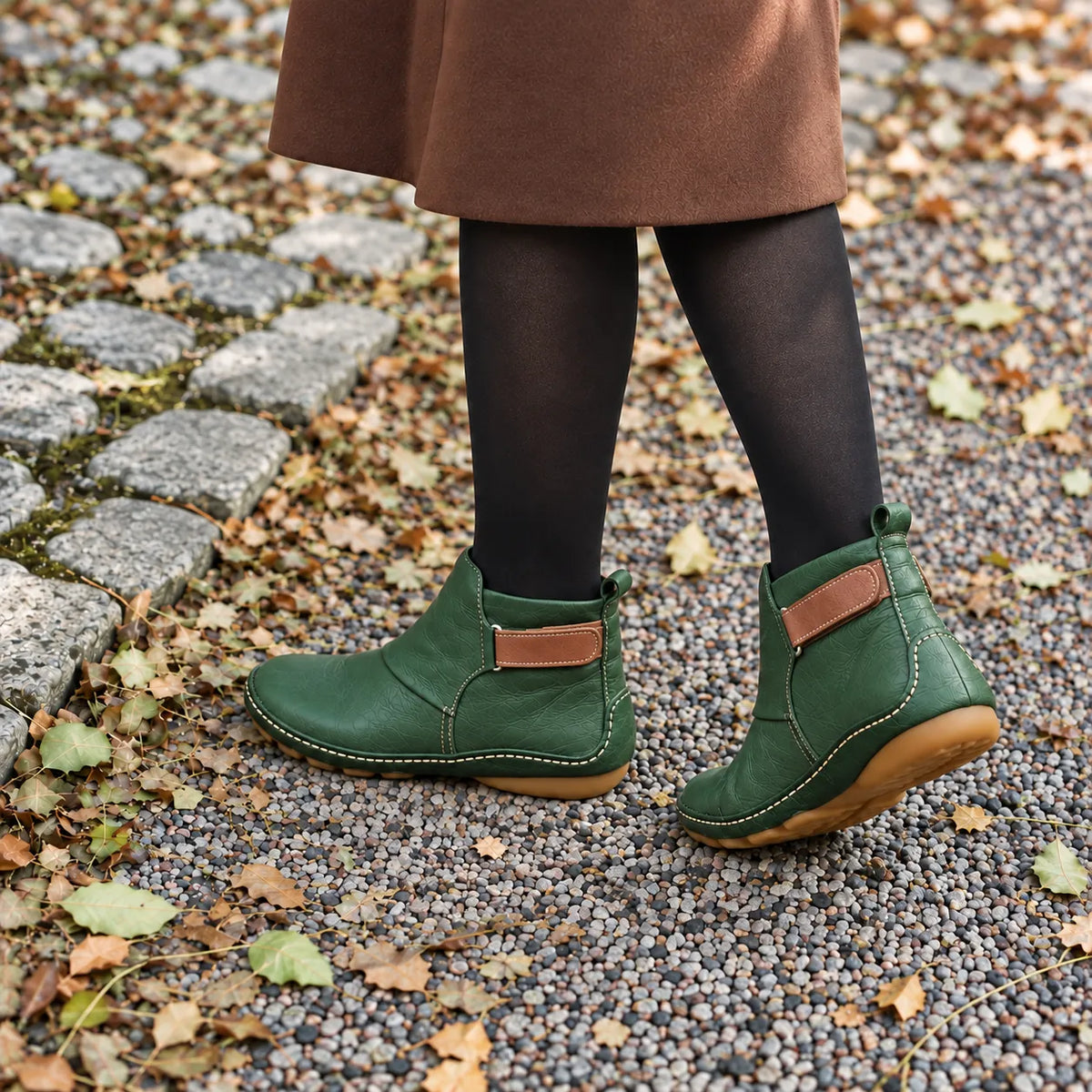 Retro Leather Ankle Boots