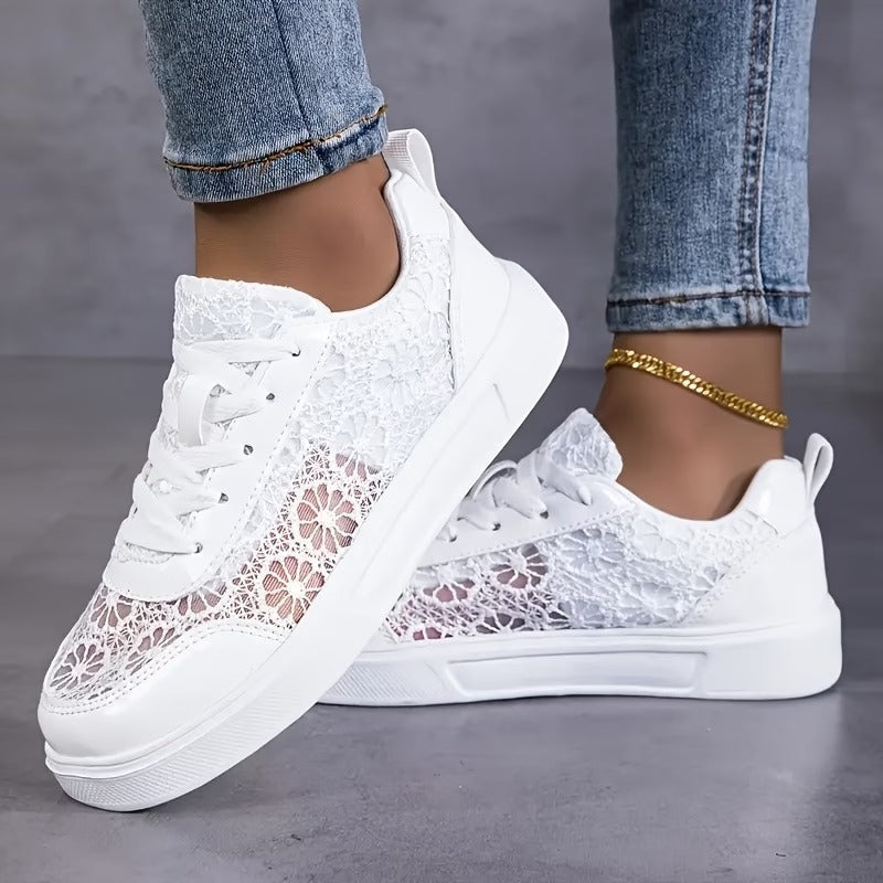Floral Lace Trainers