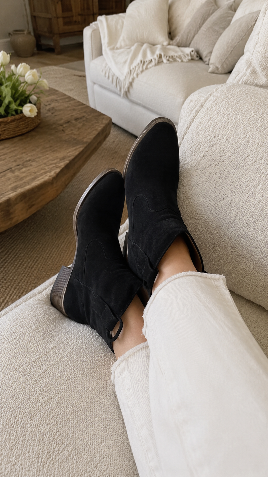 Charlotte | Suede and Cotton Ankle Boots