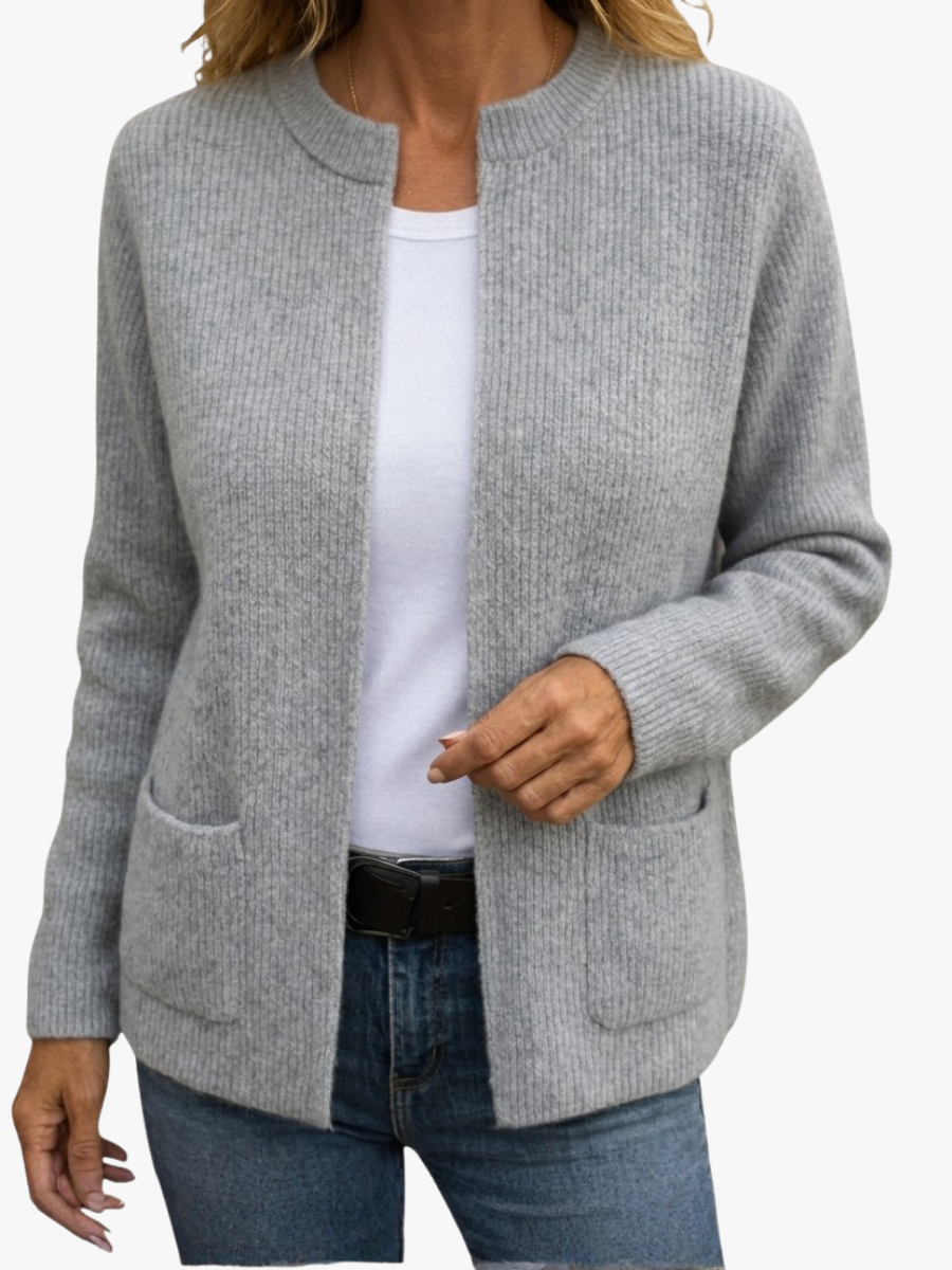Juliet | Warm Knitted Cardigan with Zip and Pockets