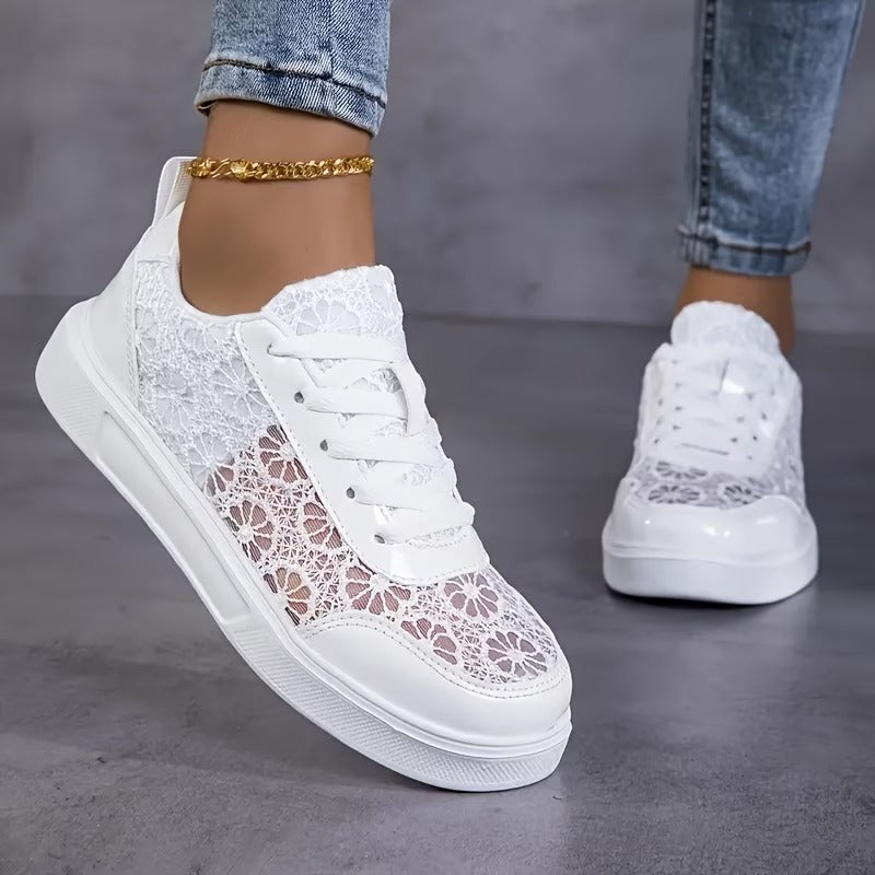 Floral Lace Trainers