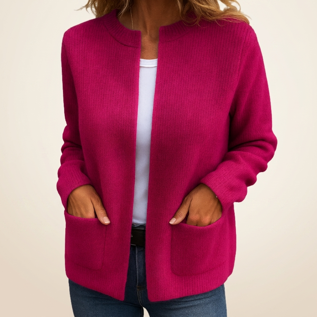 Juliet | Warm Knitted Cardigan with Zip and Pockets