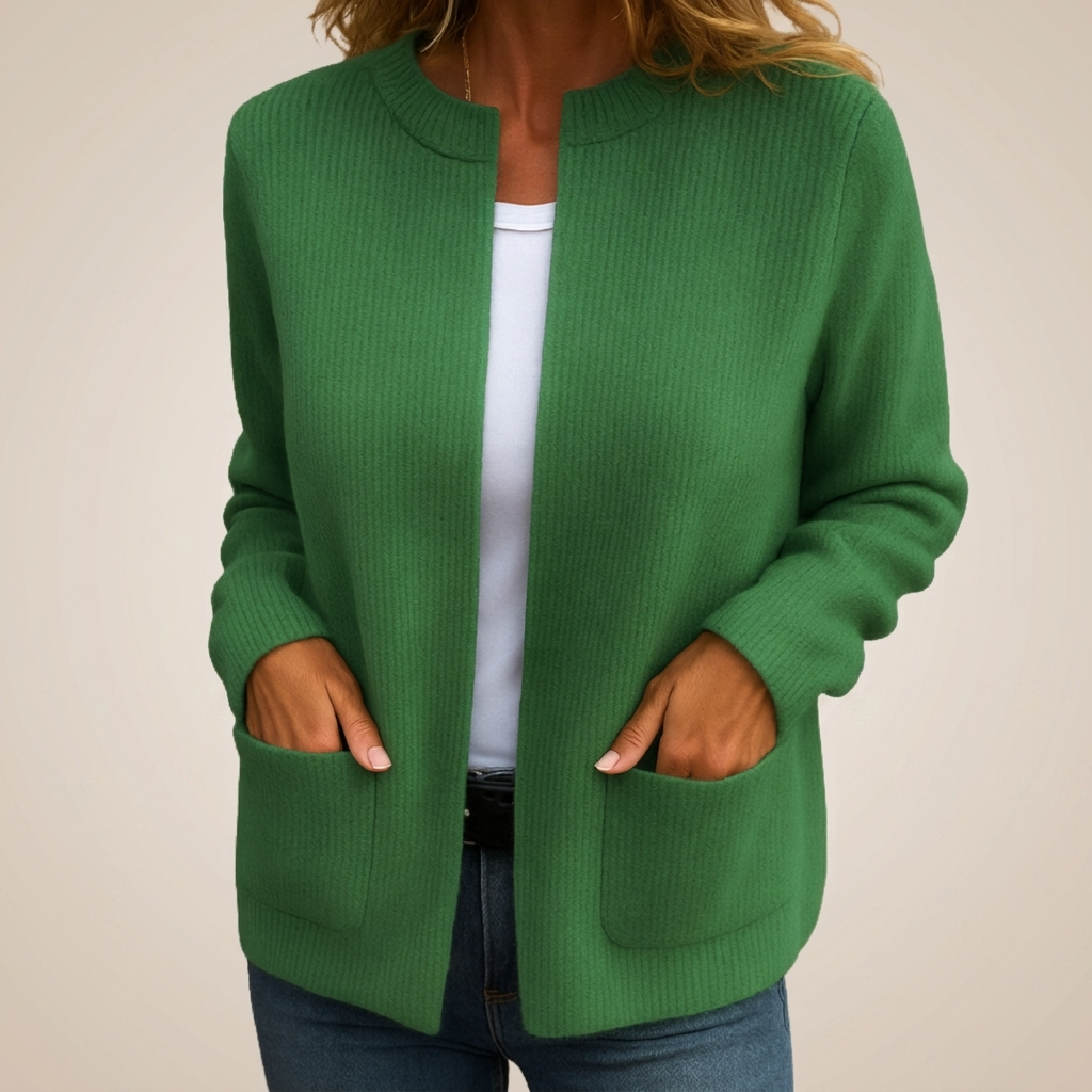Juliet | Warm Knitted Cardigan with Zip and Pockets