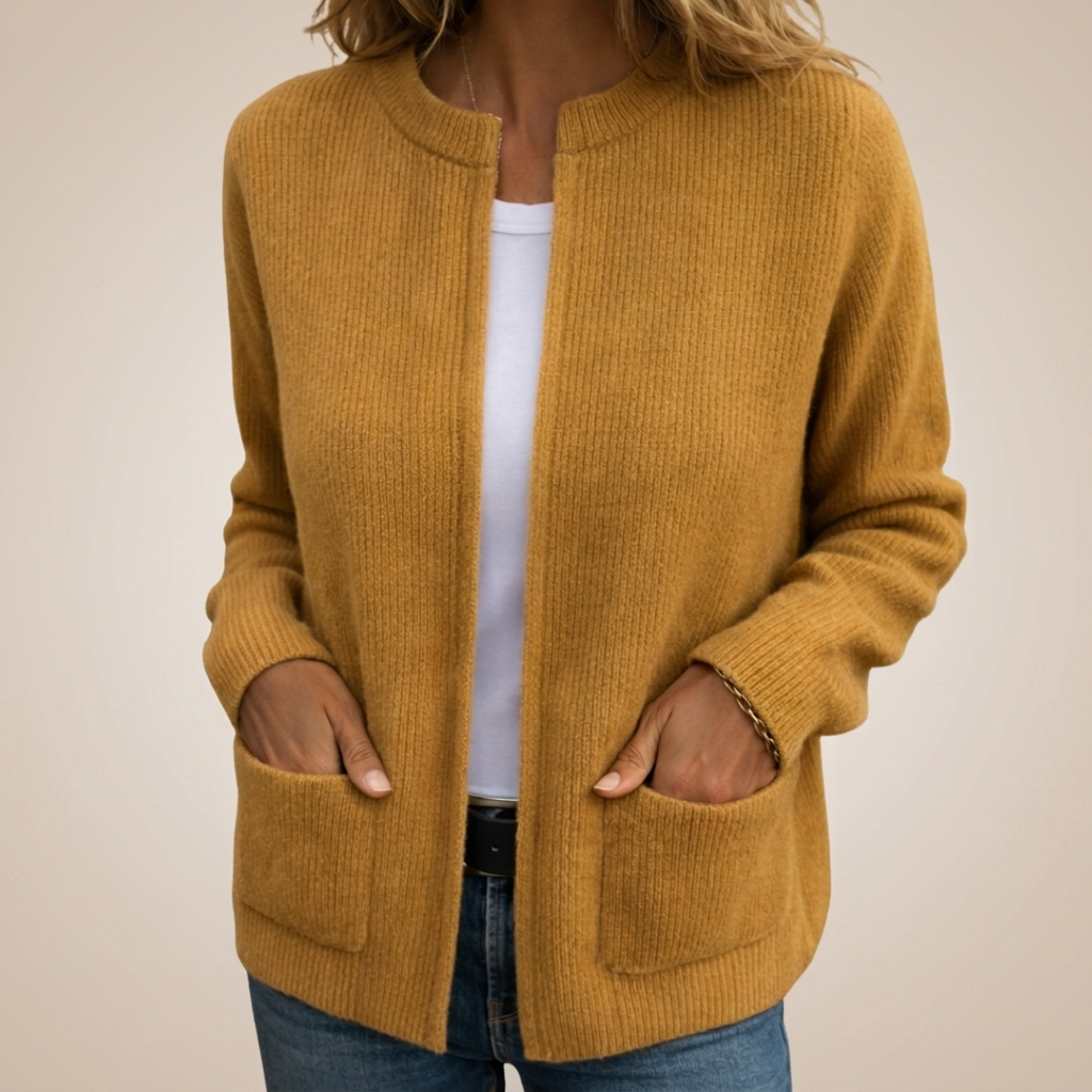 Juliet | Warm Knitted Cardigan with Zip and Pockets