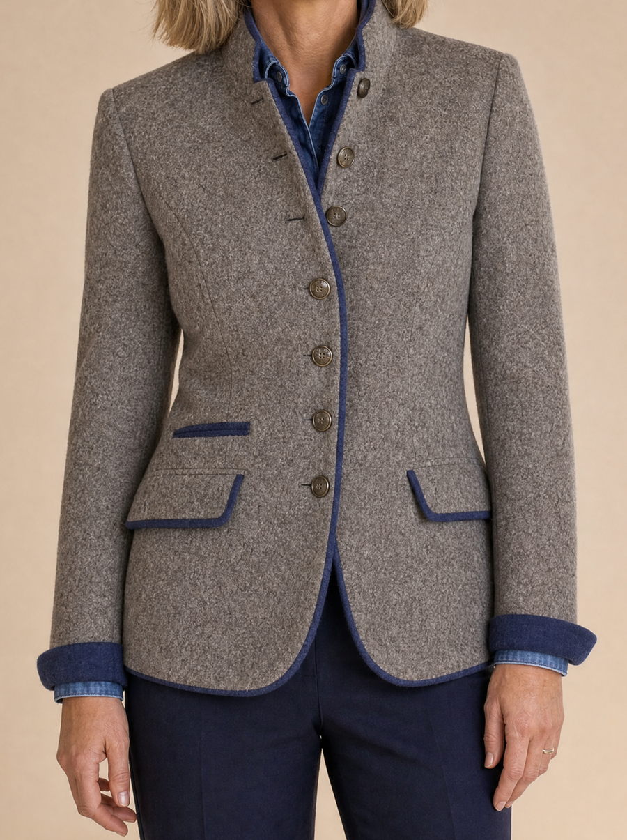 Astrid | Stand Collar Blazer