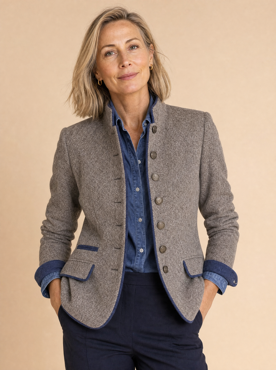Astrid | Stand Collar Blazer