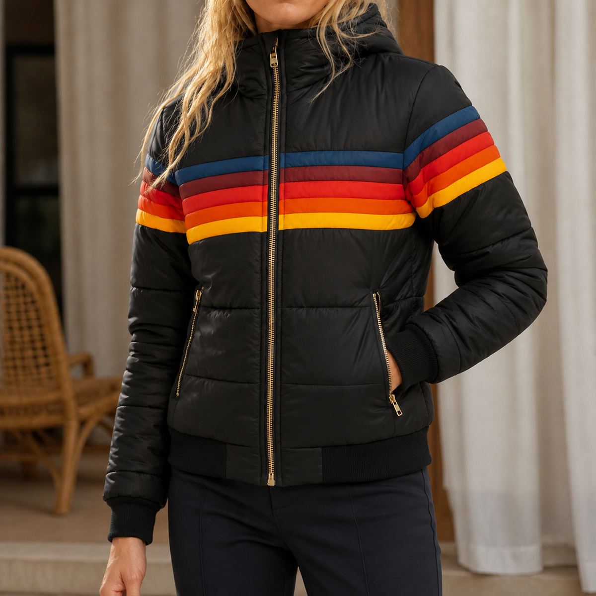 Elisabeth™ | Quilted Retro Jacket with Hood