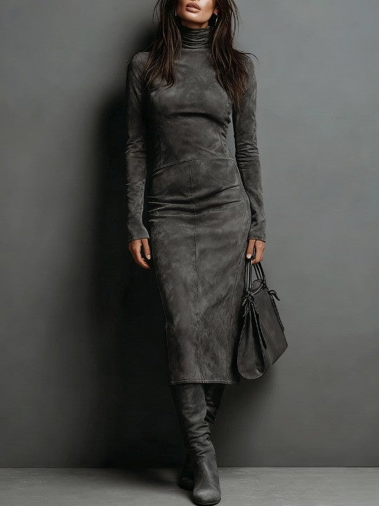 Lorraine | High-Neck Midi Dress