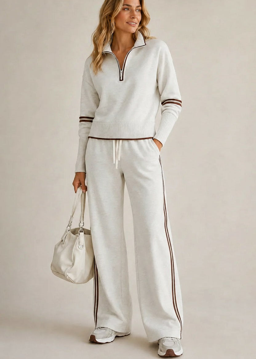 Kate™ | Half-Zip Jumper & Wide-Leg Trousers Set