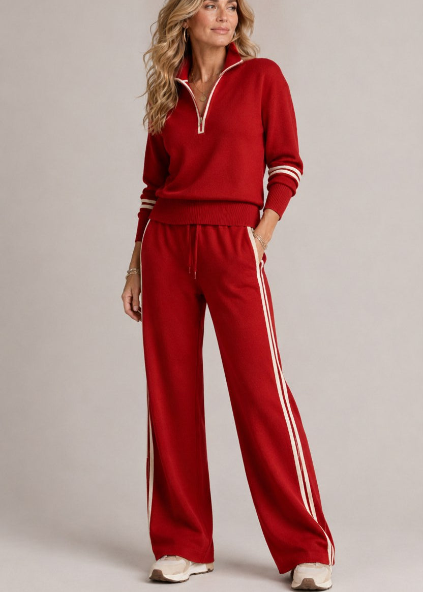 Kate™ | Half-Zip Jumper & Wide-Leg Trousers Set