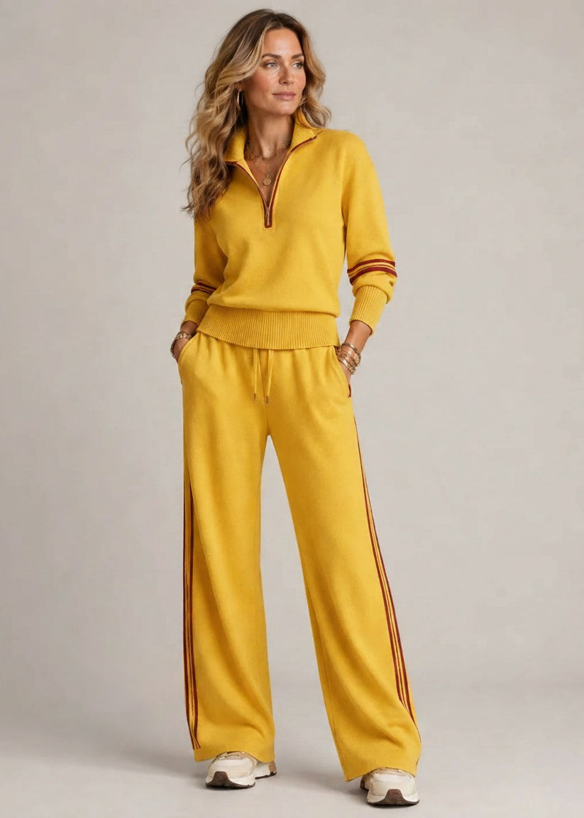 Kate™ | Half-Zip Jumper & Wide-Leg Trousers Set