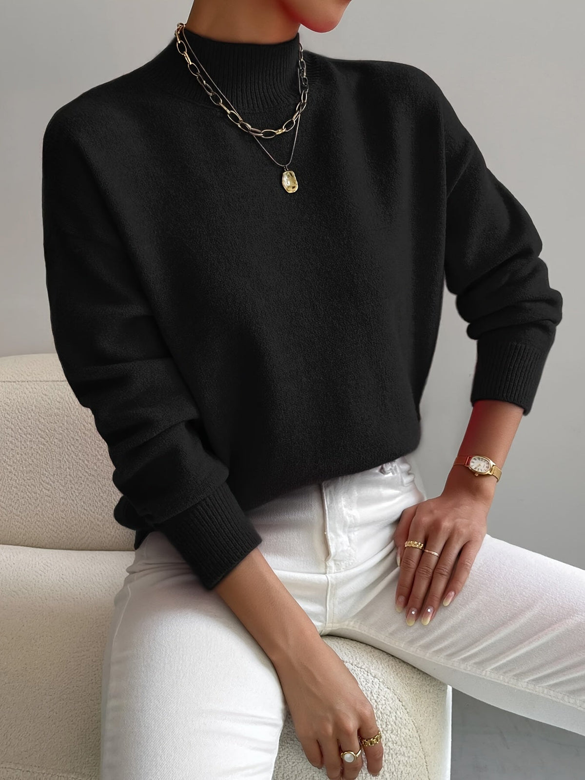 Christine | Soft Funnel Neck Jumper