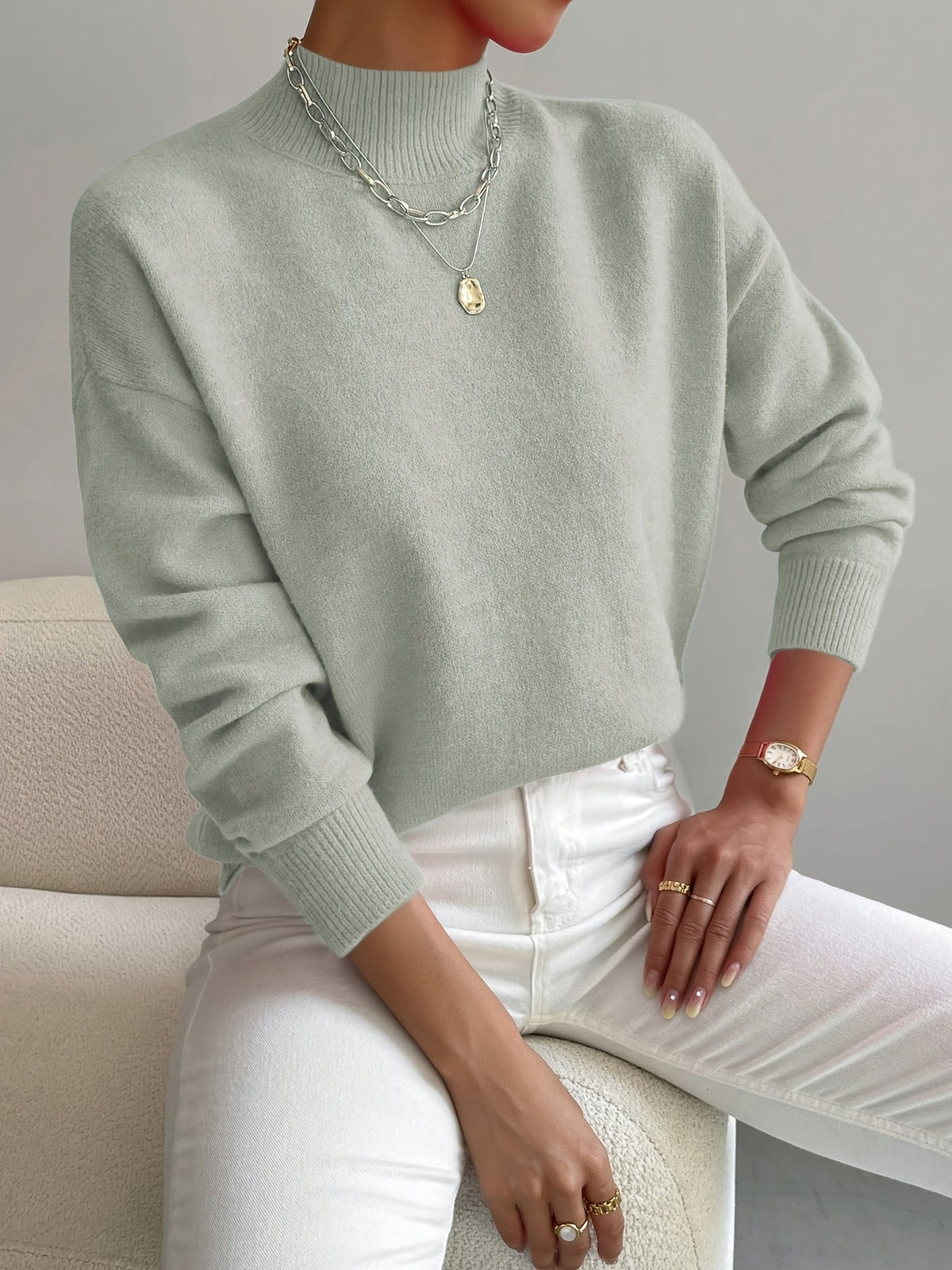 Christine | Soft Funnel Neck Jumper