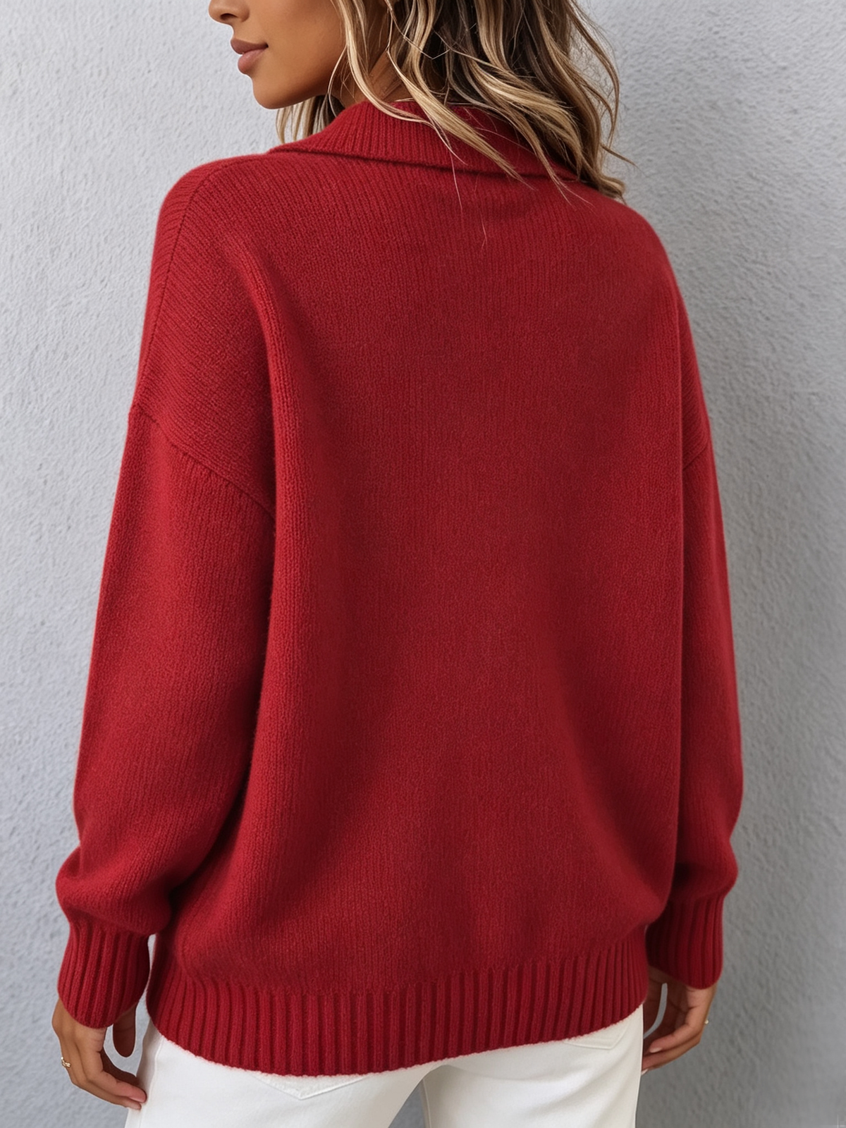Marvelle | Chic Polo Hooded Knit Jumper