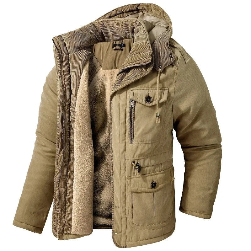 Gustav™ | Fleece-Lined Hooded Cargo Winter Parka