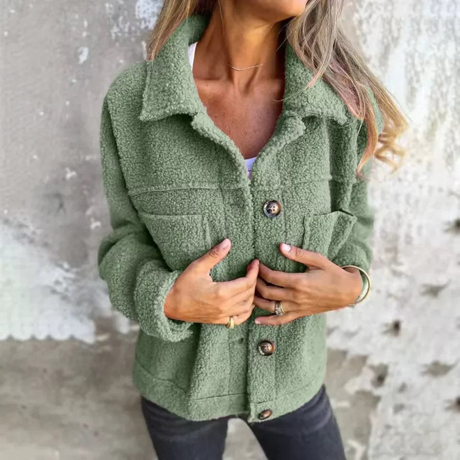 Emma™ – Button-Front Sherpa Jacket