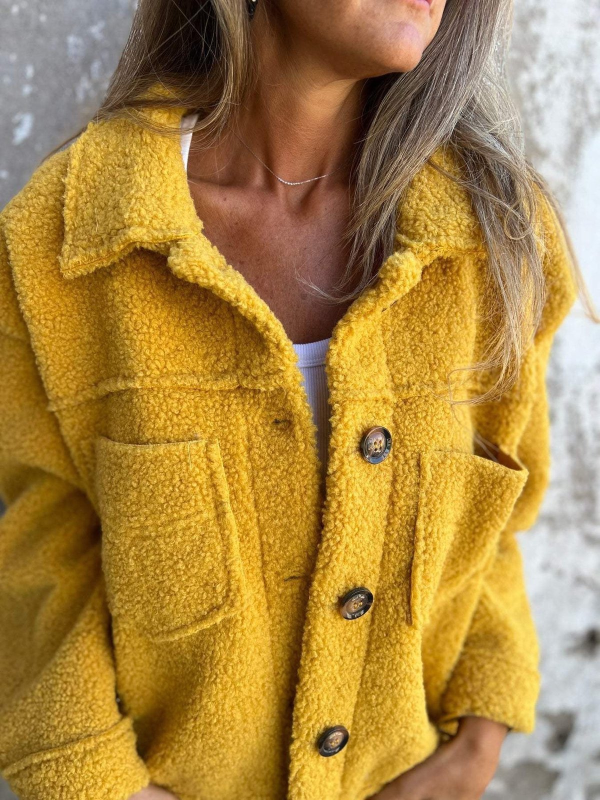 Emma™ – Button-Front Sherpa Jacket