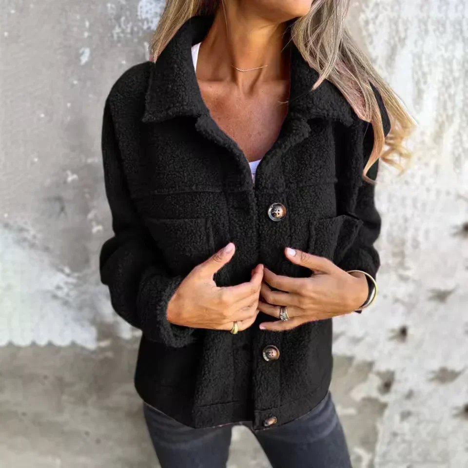 Emma™ – Button-Front Sherpa Jacket