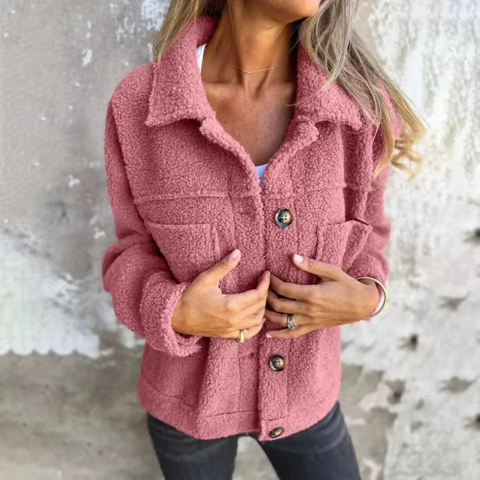 Emma™ – Button-Front Sherpa Jacket