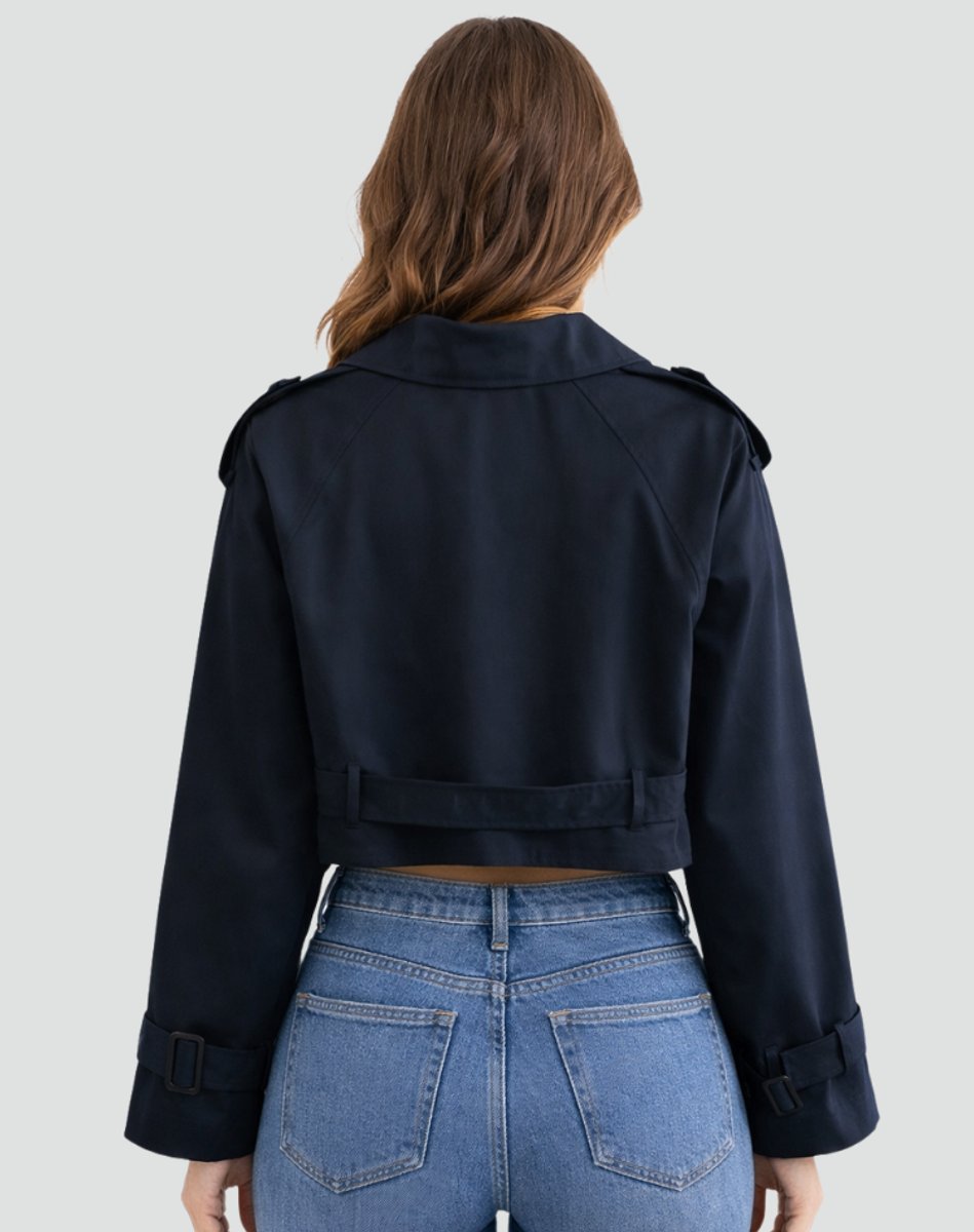 Juliana | Cropped Belted Trench Coat